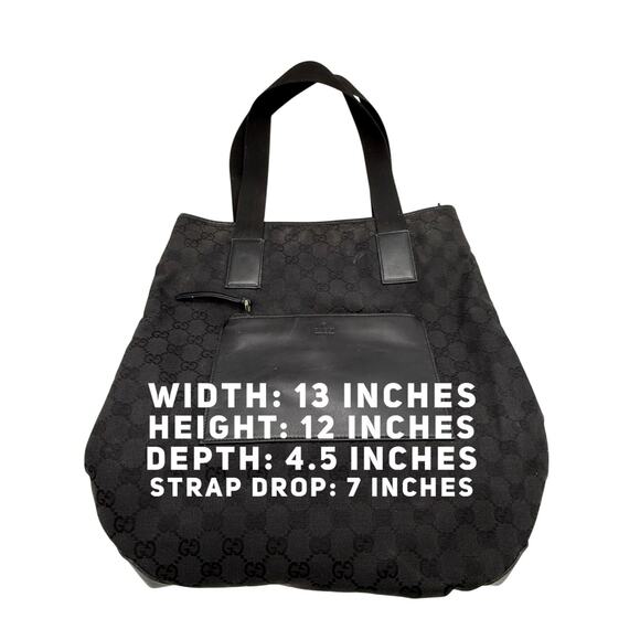 GUCCI Black Guccissima Monogram Nylon Tote Bag with leather*COA included - Picture 5 of 16